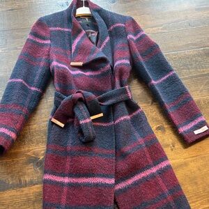 Ted Baker Burgundy and Pink Coat 2
